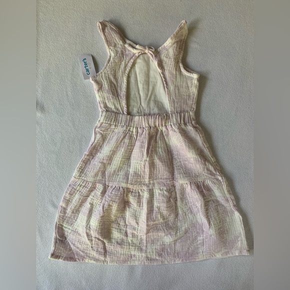 CARTERS NWT sz 7 LAVENDER TROPICAL SUNDRESS - Picture 5 of 9